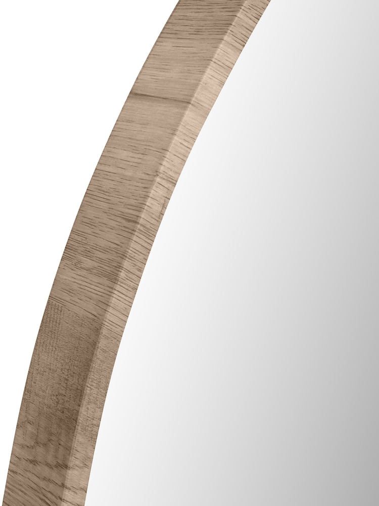 Pacific Natural Wood Veneer Round Mirror Large - Image 2 of 4 Pacific Natural Wood Veneer Round Mirror Large - Image 2 of 4