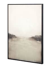 Pacific Monochrome Abstract Canvas with Black Frame - Image 2 of 6