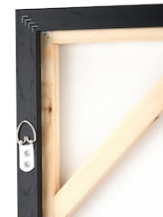 Pacific Monochrome Abstract Canvas with Black Frame - Image 5 of 6