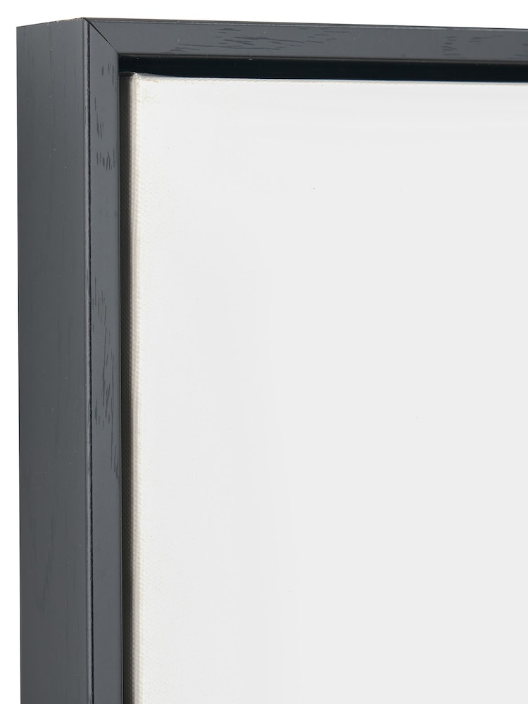 Pacific Monochrome Abstract Canvas with Black Frame - Image 6 of 6