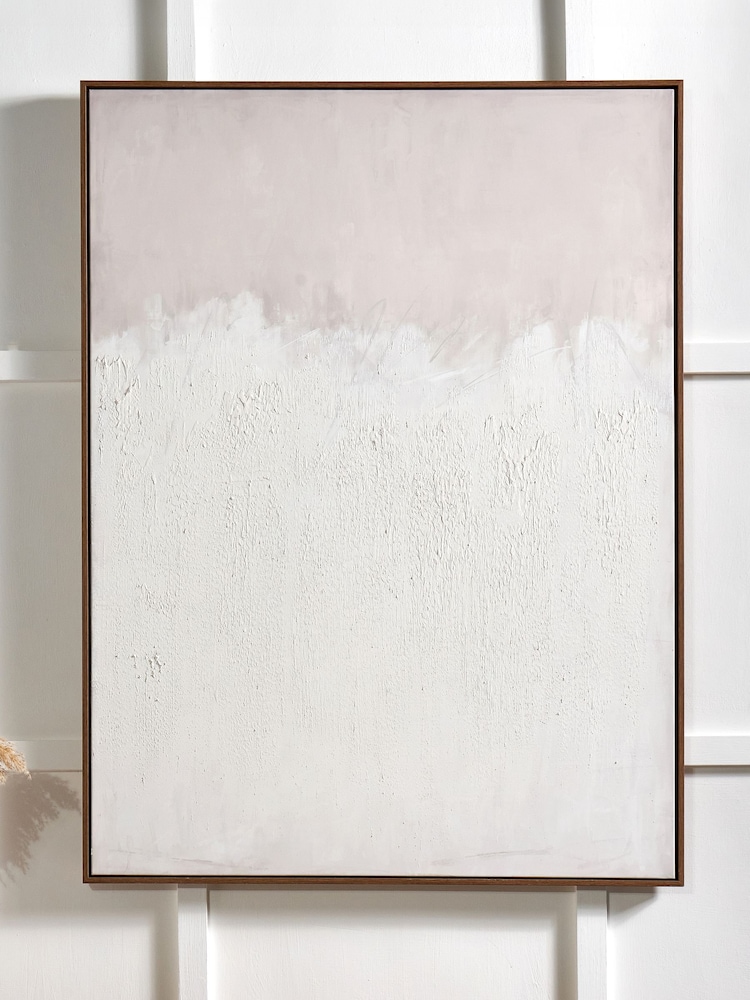 Pacific Natural Large Abstract Canvas with Natural Frame - Image 1 of 6