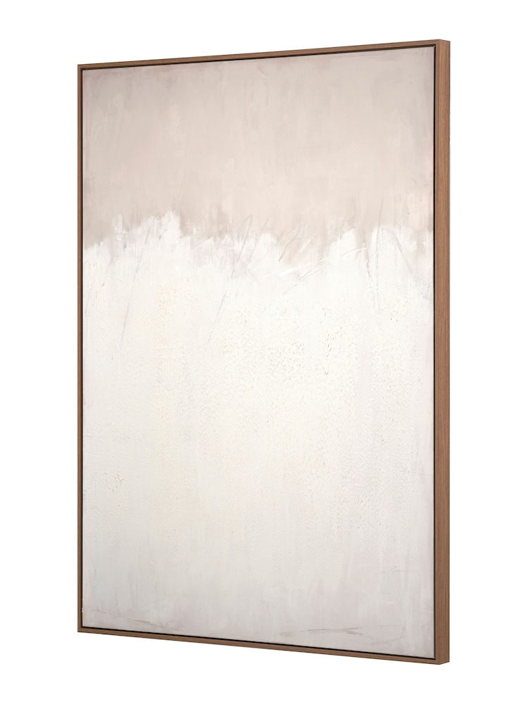 Pacific Natural Large Abstract Canvas with Natural Frame - Image 2 of 6