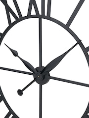 Pacific Black Metal Large Round Wall Clock - Image 2 of 6