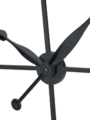 Pacific Black Metal Large Round Wall Clock - Image 5 of 6