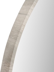 Pacific Grey Oak Wood Veneer Round Mirror Large - Image 2 of 3