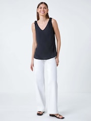 Roman Black Tie Detail Strap Cami Top - Image 2 of 5
