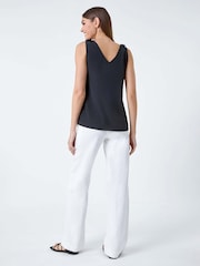 Roman Black Tie Detail Strap Cami Top - Image 3 of 5