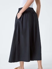 Roman Black 100% Cotton Poplin Pocket Skirt - Image 3 of 5