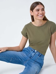 Roman Green Plain Stretch Jersey T-Shirt - Image 1 of 5