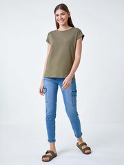 Roman Green Plain Stretch Jersey T-Shirt - Image 2 of 5