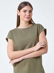 Roman Green Plain Stretch Jersey T-Shirt - Image 4 of 5