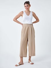 Roman Natural Wide Leg 100% Cotton Culottes - Image 2 of 5