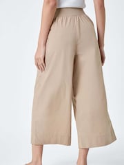Roman Natural Wide Leg 100% Cotton Culottes - Image 3 of 5