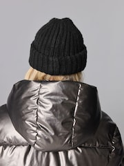 smALLSAINTS Black Chunky Beanie and Gloves Set - Image 4 of 8