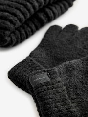 smALLSAINTS Black Chunky Beanie and Gloves Set - Image 8 of 8