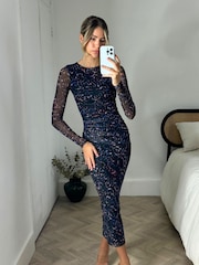 Style Cheat Leopard Print Ronni Mesh Maxi Dress - Image 1 of 4