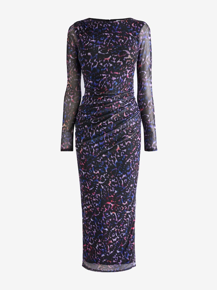 Style Cheat Leopard Print Ronni Mesh Maxi Dress - Image 4 of 4