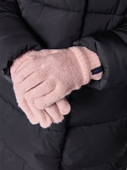 smALLSAINTS Pink Chunky Beanie and Gloves Set - Image 3 of 7