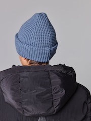 smALLSAINTS Blue Nevada Ribbed Beanie and Gloves Set - Image 3 of 8