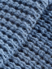 smALLSAINTS Blue Nevada Ribbed Beanie and Gloves Set - Image 5 of 8