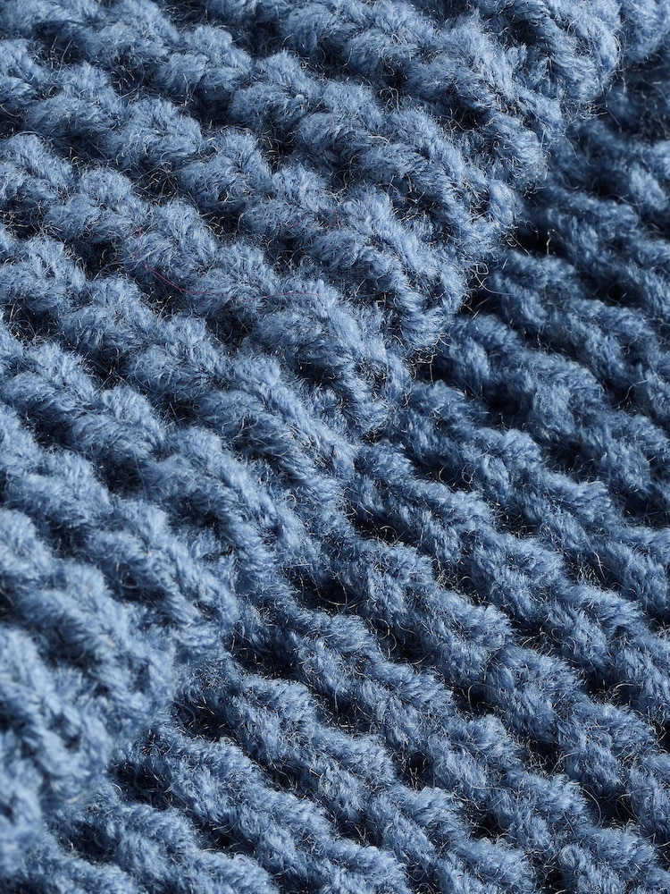Blauw - smALLSAINTS Nevada Ribbed Beanie and Gloves Set - Image 5 of 8