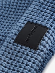 smALLSAINTS Blue Nevada Ribbed Beanie and Gloves Set - Image 7 of 8