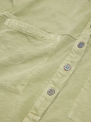White Stuff Green 100% Cotton Beth Jersey Mix T-Shirt - Image 7 of 7