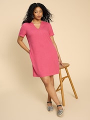 White Stuff Pink Lydia Shift Dress - Image 1 of 7