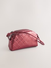 Red Metallic Cross-Body Bag - Image 2 of 5