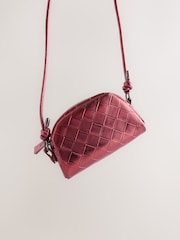 Red Metallic Cross-Body Bag - Image 4 of 5