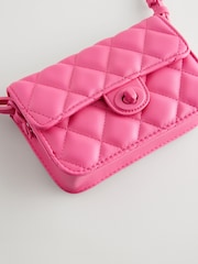 Pink Quilted Cross-Body Bag - Image 6 of 7