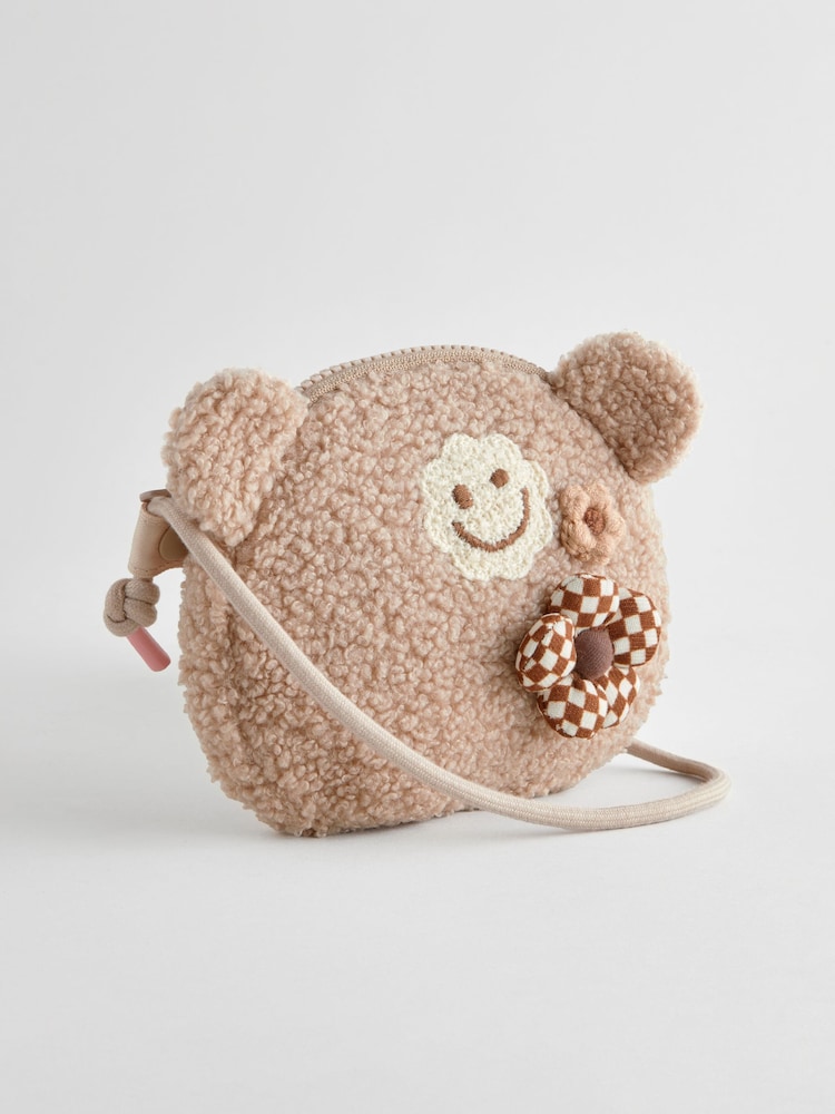 Tan Brown Borg Bear Cross-Body Bag - Image 1 of 6