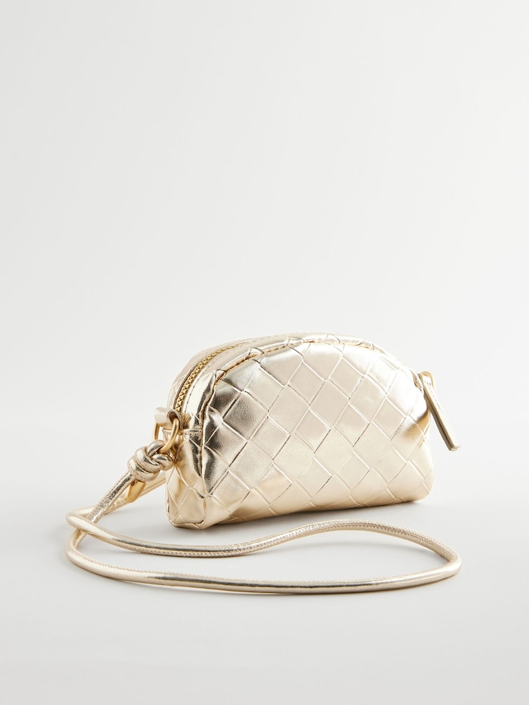 Gold Metallic Cross-Body Bag - Image 2 of 5