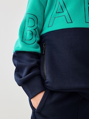 Baker by Ted Baker בצבע נייבי, סט של מכנסי טרנינג וסווטשירט בדוגמת קוביות צבע - תמונה 6 מתוך 13