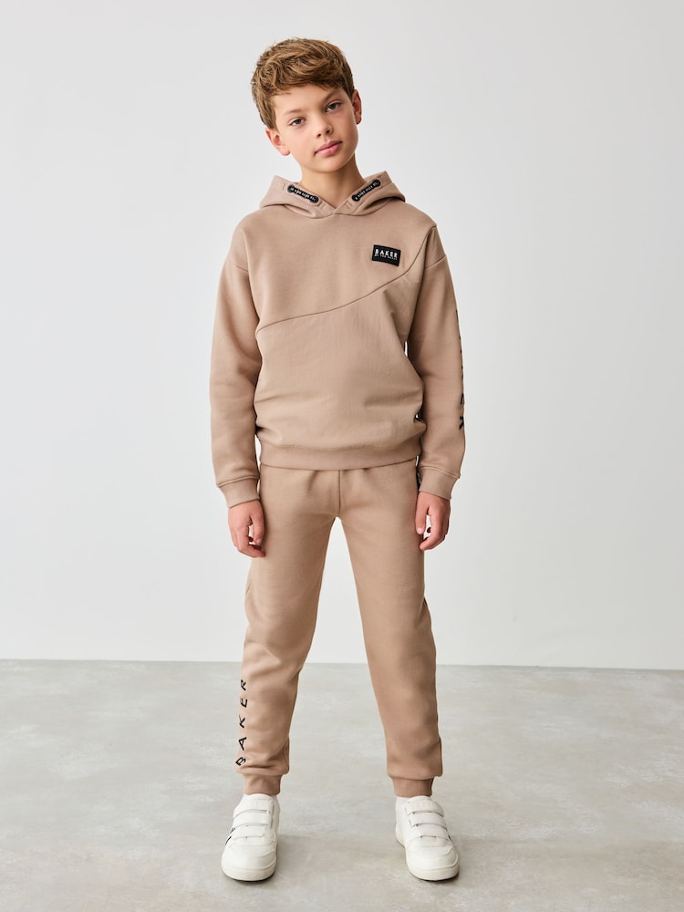Baker by Ted Baker Tan Brown Hoodie And Joggers Set - Image 1 of 11
