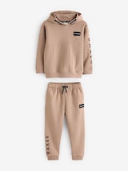Baker by Ted Baker Tan Brown Hoodie And Joggers Set - Image 5 of 11