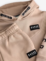 Baker by Ted Baker Tan Brown Hoodie And Joggers Set - Image 7 of 11