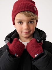 Paul Smith Junior Boys Zebra Logo Beanie And Gloves Set - Image 2 of 5
