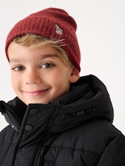 Paul Smith Junior Boys Zebra Logo Beanie And Gloves Set - Image 3 of 5