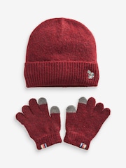 Paul Smith Junior Boys Zebra Logo Beanie And Gloves Set - Image 4 of 5