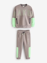 Baker by Ted Baker Grey Colourblock Sweatshirt and Joggers Set - Image 13 of 15