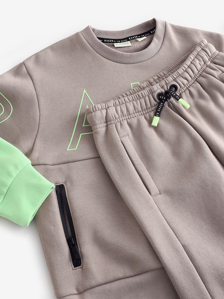 Baker by Ted Baker Grey Colourblock Sweatshirt and Joggers Set - Image 15 of 15