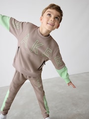 Baker by Ted Baker Grey Colourblock Sweatshirt and Joggers Set - Image 2 of 15