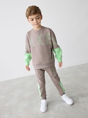Baker by Ted Baker Grey Colourblock Sweatshirt and Joggers Set - Image 3 of 15