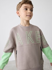 Baker by Ted Baker Grey Colourblock Sweatshirt and Joggers Set - Image 5 of 15