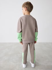 Baker by Ted Baker Grey Colourblock Sweatshirt and Joggers Set - Image 7 of 15