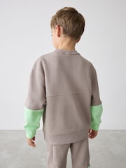 Baker by Ted Baker Grey Colourblock Sweatshirt and Joggers Set - Image 8 of 15
