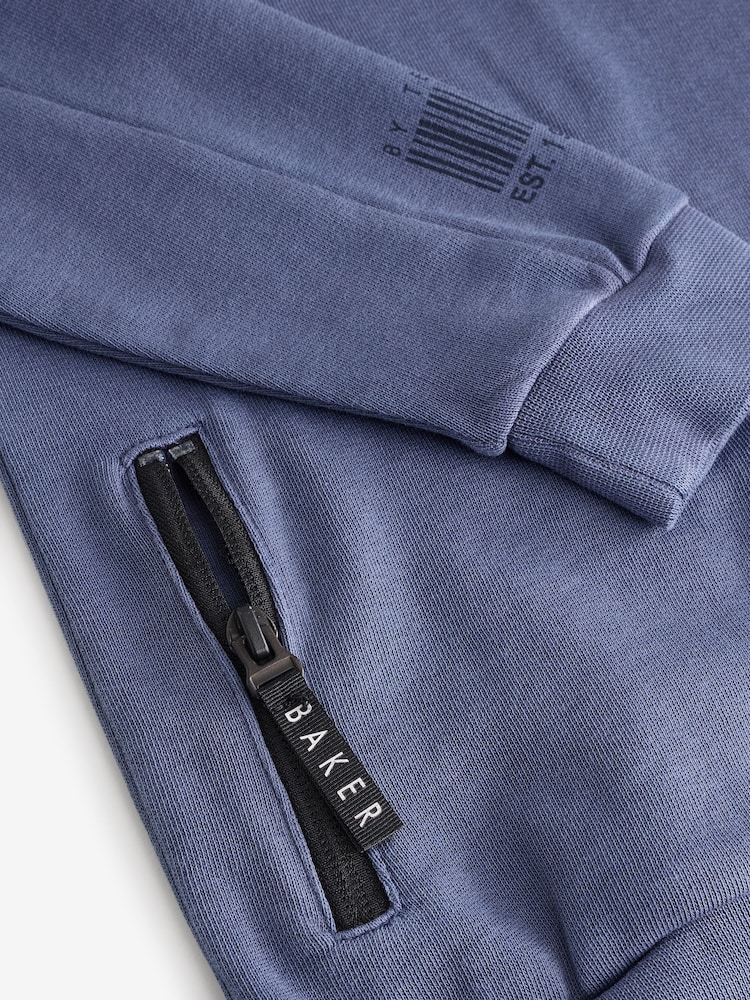 Baker by Ted Baker Blue 100% Cotton Hoodie And Joggers Set - Image 10 of 12
