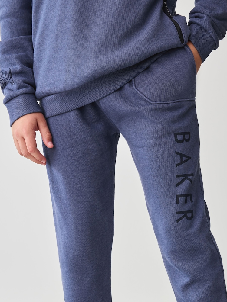 Baker by Ted Baker Blue 100% Cotton Hoodie And Joggers Set - Image 6 of 12
