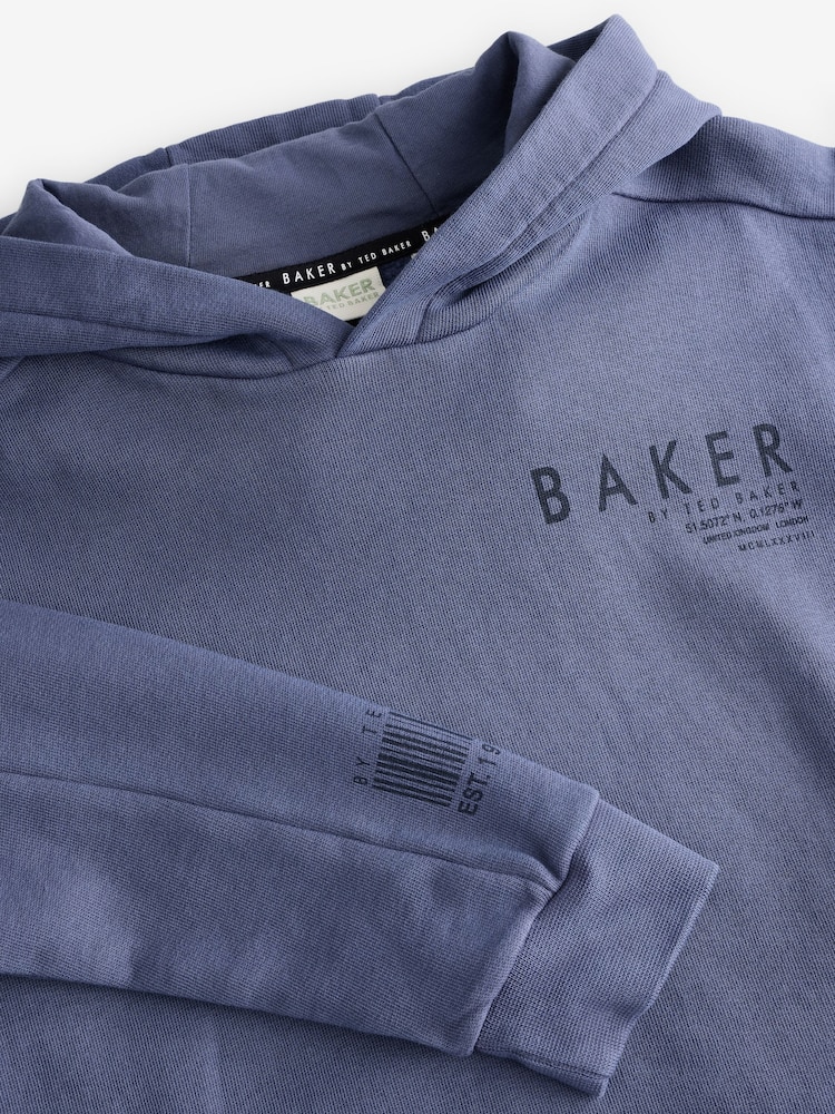 Baker by Ted Baker Blue 100% Cotton Hoodie And Joggers Set - Image 9 of 12